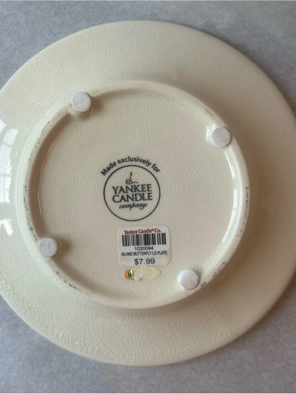 Yankee Candle Island Butterfly Large Jar Shade and Plate Set Large Retired
